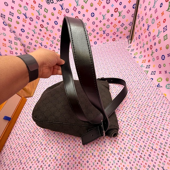 Authentic Gucci Monogram Denim Crossbody Bag - Picture 8 of 14